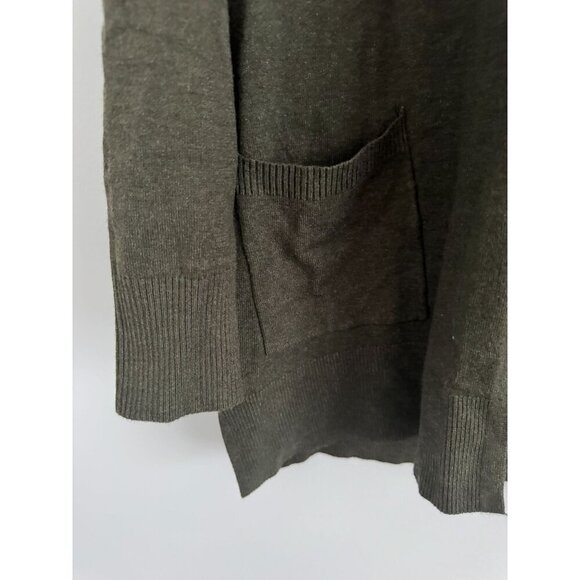 Pink Clover Womens Olive Open Front Cardigan Sweater With Pockets Size S - Picture 7 of 9